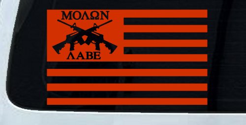 Molon Labe American Flag AR 15 Guns Guns Car or Truck Window Decal Sticker
