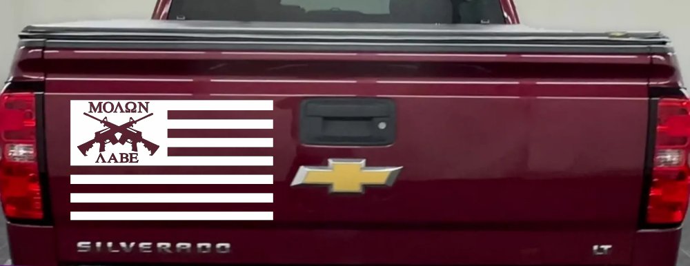 Molon Labe American Flag AR 15 Guns Guns Car or Truck Window Decal Sticker