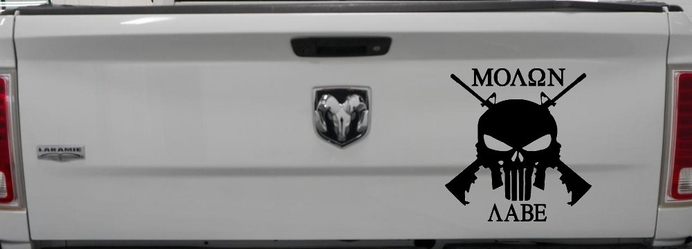 Molon Labe come and take them Punisher Skull AR 15 Guns Guns Car or Truck Window Decal Sticker