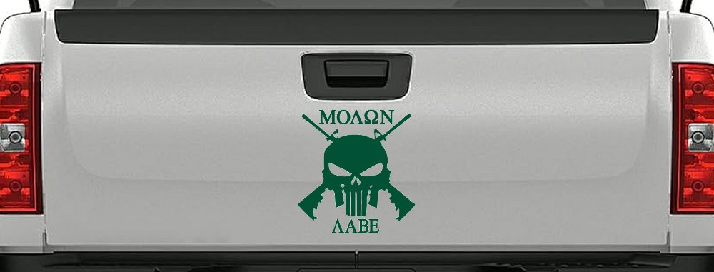 Molon Labe come and take them Punisher Skull AR 15 Guns Guns Car or Truck Window Decal Sticker