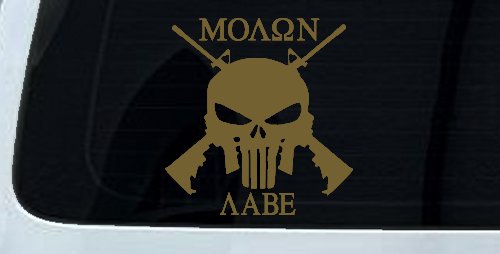 Molon Labe come and take them Punisher Skull AR 15 Guns Guns Car or Truck Window Decal Sticker