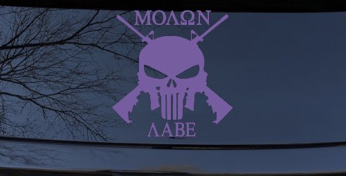 Molon Labe come and take them Punisher Skull AR 15 Guns Guns Car or Truck Window Decal Sticker