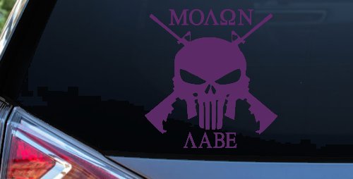 Molon Labe come and take them Punisher Skull AR 15 Guns Guns Car or Truck Window Decal Sticker