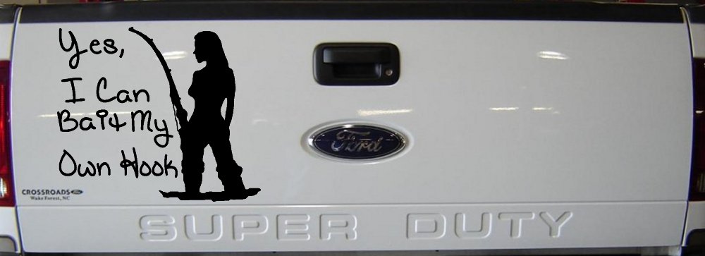 Yes I Can Bait My Own Hook Fishing Car or Truck Window Decal Sticker