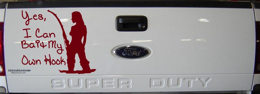 Yes I Can Bait My Own Hook Fishing Car or Truck Window Decal Sticker