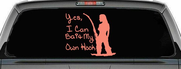Yes I Can Bait My Own Hook Fishing Car or Truck Window Decal Sticker