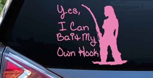 Yes I Can Bait My Own Hook Fishing Car or Truck Window Decal Sticker
