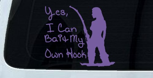 Yes I Can Bait My Own Hook Fishing Car or Truck Window Decal Sticker