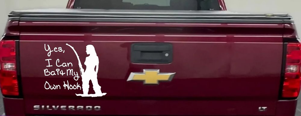 Yes I Can Bait My Own Hook Fishing Car or Truck Window Decal Sticker