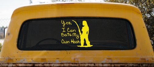 Yes I Can Bait My Own Hook Fishing Car or Truck Window Decal Sticker