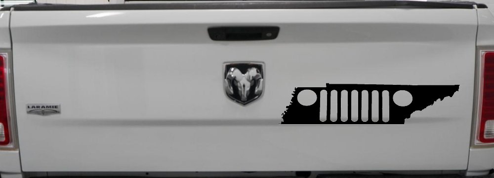 Tennessee Jeep Grill Off Road Car or Truck Window Decal Sticker