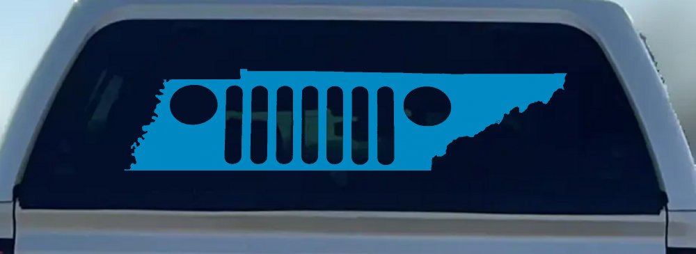 Tennessee Jeep Grill Off Road Car or Truck Window Decal Sticker