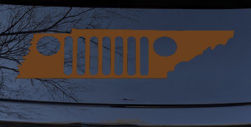 Tennessee Jeep Grill Off Road Car or Truck Window Decal Sticker