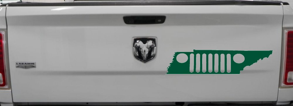Tennessee Jeep Grill Off Road Car or Truck Window Decal Sticker