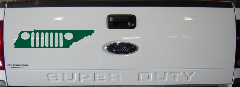 Tennessee Jeep Grill Off Road Car or Truck Window Decal Sticker