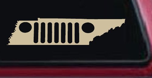 Tennessee Jeep Grill Off Road Car or Truck Window Decal Sticker