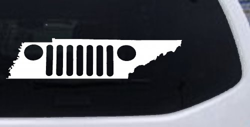 Tennessee Jeep Grill Off Road Car or Truck Window Decal Sticker