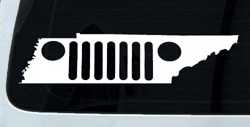 Tennessee Jeep Grill Off Road Car or Truck Window Decal Sticker