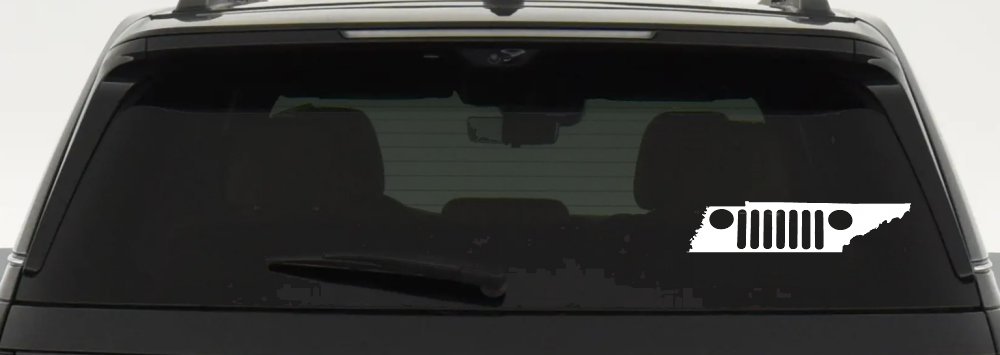 Tennessee Jeep Grill Off Road Car or Truck Window Decal Sticker
