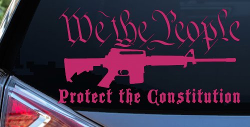 We The People Protect The Constitution AR 15 Guns Car or Truck Window Decal Sticker