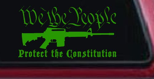 We The People Protect The Constitution AR 15 Guns Car or Truck Window Decal Sticker