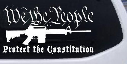 We The People Protect The Constitution AR 15 Guns Car or Truck Window Decal Sticker