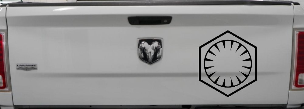 The First Order Sci Fi Car or Truck Window Vinyl Decal Sticker (Black)