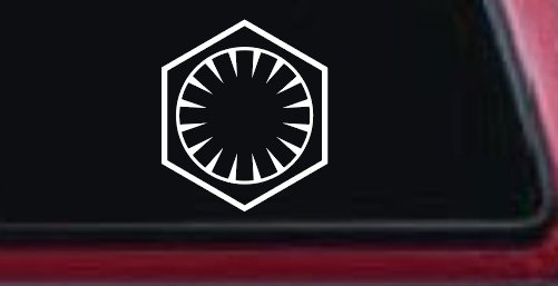 The First Order Sci Fi Car or Truck Window Vinyl Decal Sticker (White)