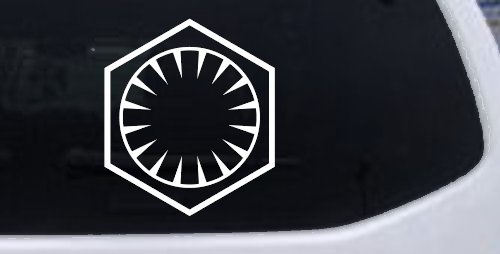 The First Order Sci Fi Car or Truck Window Decal Sticker (White)