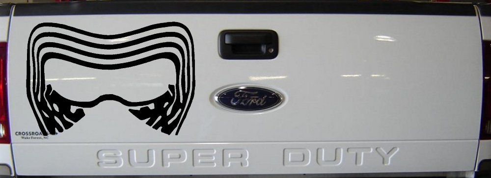 Kylo Ren Mask Sci Fi Car or Truck Window Decal Sticker (Black)