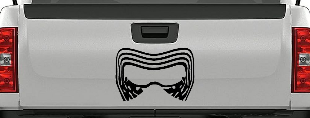Kylo Ren Mask Sci Fi Car or Truck Window Decal Sticker (Black)