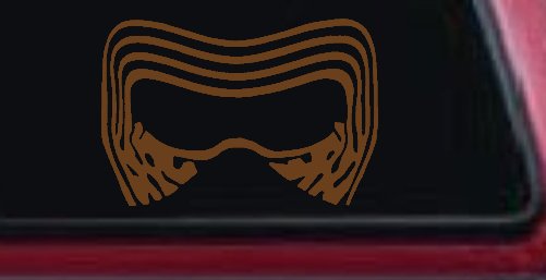 Kylo Ren Mask Sci Fi Car or Truck Window Vinyl Decal Sticker (Copper)