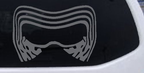 Kylo Ren Mask Sci Fi Car or Truck Window Decal Sticker (Silver)