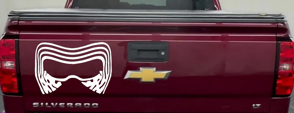 Kylo Ren Mask Sci Fi Car or Truck Window Decal Sticker