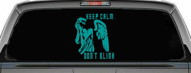 Doctor Who Keep Calm Dont Blink Weeping Angels Sci Fi Car or Truck Window Decal Sticker
