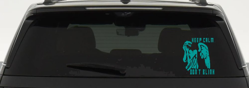 Doctor Who Keep Calm Dont Blink Weeping Angels Sci Fi Car or Truck Window Decal Sticker