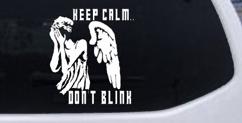 Doctor Who Keep Calm Dont Blink Weeping Angels Sci Fi Car or Truck Window Decal Sticker