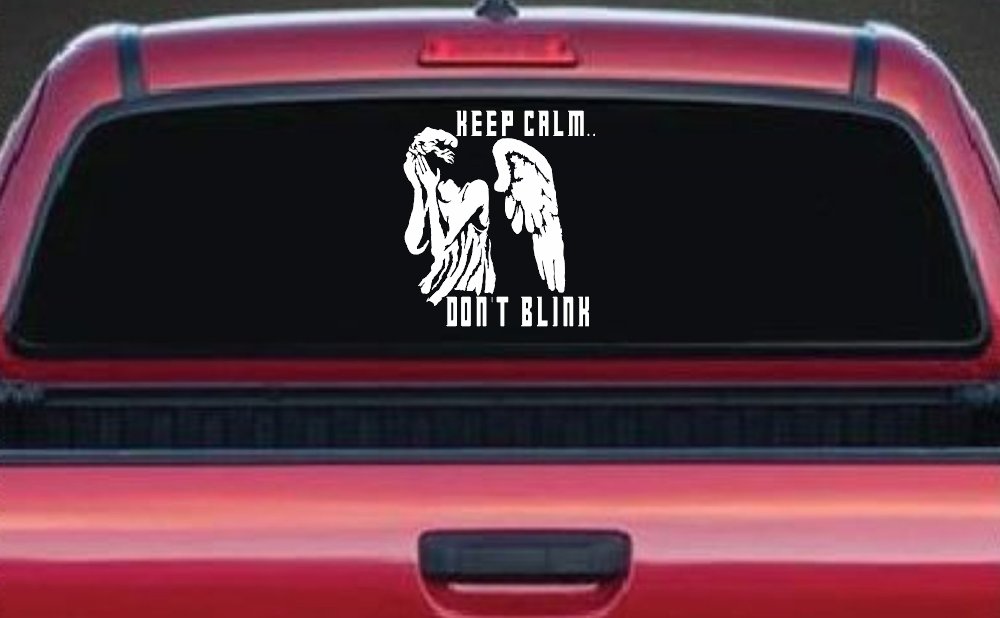 Doctor Who Keep Calm Dont Blink Weeping Angels Sci Fi Car or Truck Window Decal Sticker