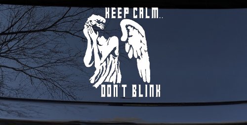 Doctor Who Keep Calm Dont Blink Weeping Angels Sci Fi Car or Truck Window Decal Sticker