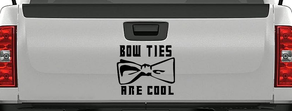 Doctor Who Bow Ties Are Cool Sci Fi Car or Truck Window Decal Sticker (Black)