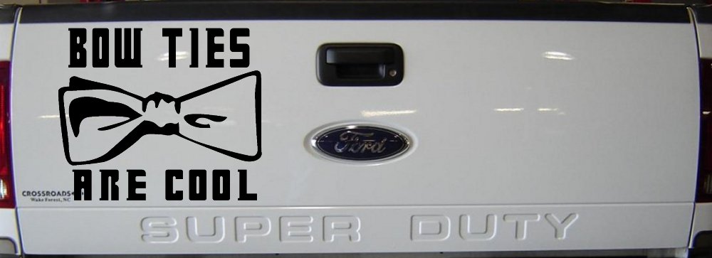 Doctor Who Bow Ties Are Cool Sci Fi Car or Truck Window Decal Sticker (Black)