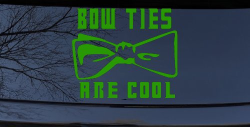 Doctor Who Bow Ties Are Cool Sci Fi Car or Truck Window Decal Sticker (Lime)