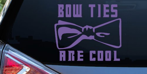 Doctor Who Bow Ties Are Cool Sci Fi Car or Truck Window Vinyl Decal Sticker (Purple)