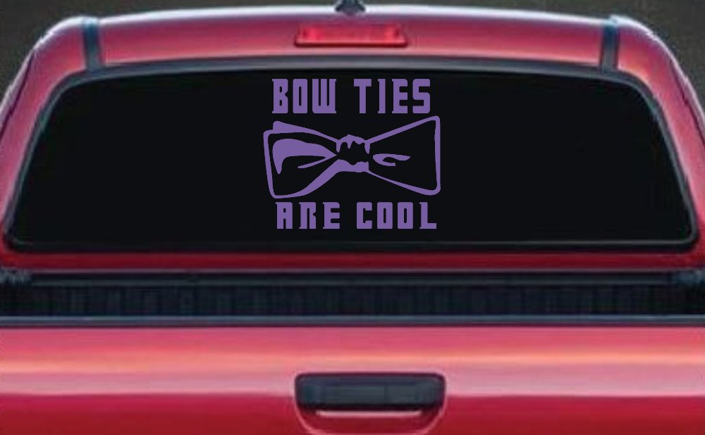Doctor Who Bow Ties Are Cool Sci Fi Car or Truck Window Decal Sticker (Purple)