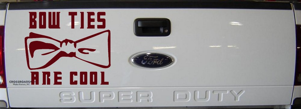 Doctor Who Bow Ties Are Cool Sci Fi Car or Truck Window Vinyl Decal Sticker (Purple Red)