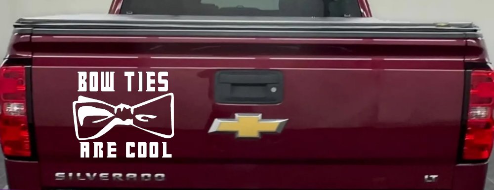 Doctor Who Bow Ties Are Cool Sci Fi Car or Truck Window Vinyl Decal Sticker (White)