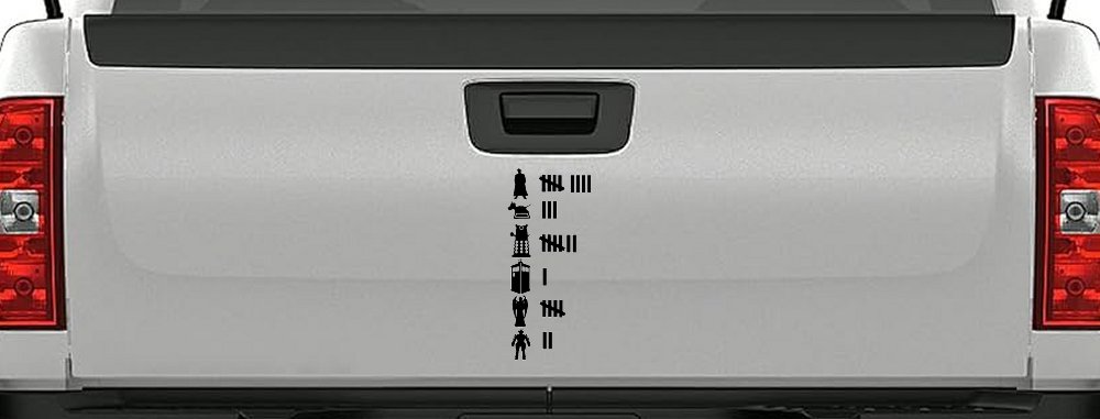 Doctor Who Keeping Count Sci Fi Car or Truck Window Decal Sticker (Black)