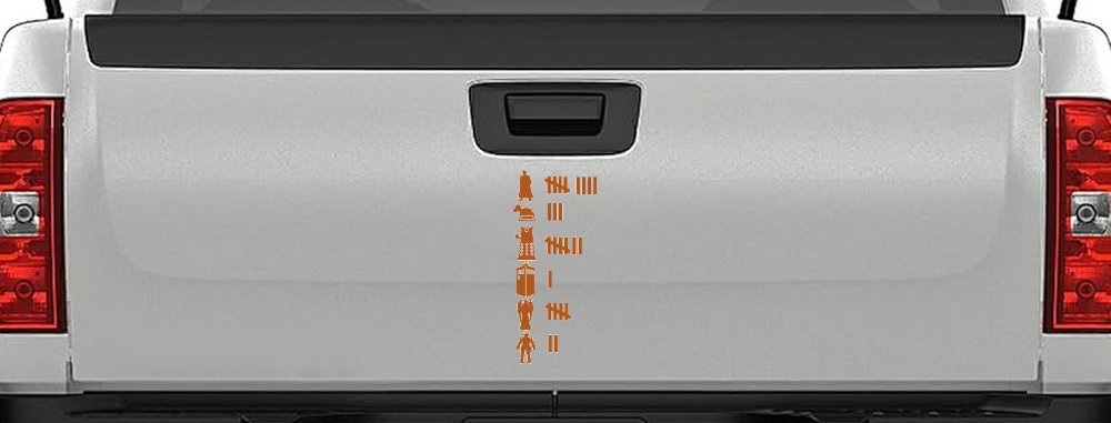 Doctor Who Keeping Count Sci Fi Car or Truck Window Vinyl Decal Sticker (Nut Brown)