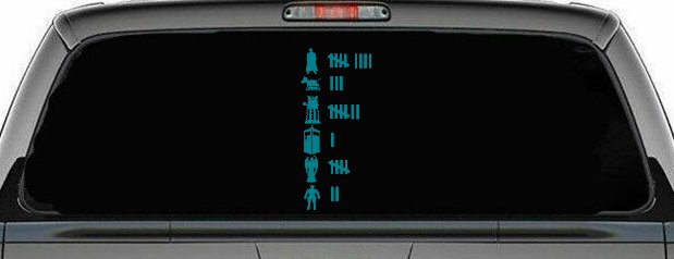 Doctor Who Keeping Count Sci Fi Car or Truck Window Decal Sticker (Turquoise Blue)