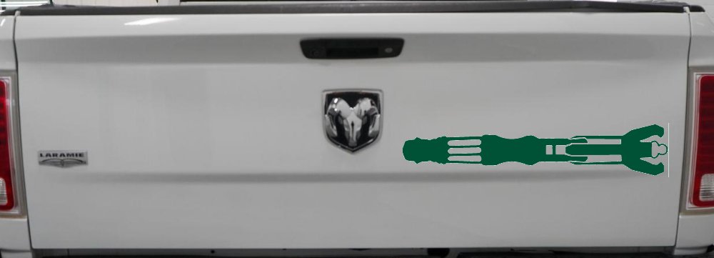 Doctor Who Sonic Screwdriver Sci Fi Car or Truck Window Vinyl Decal Sticker (Dark Green)